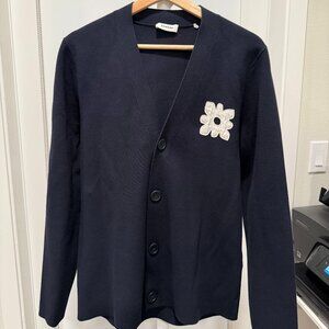 Sandro Cardigan with Flower Detail (Size S)